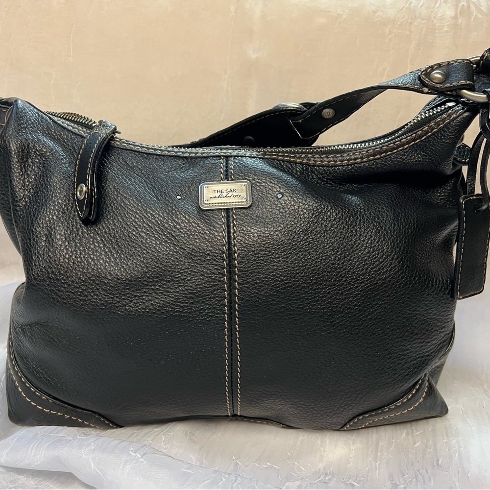 The Sak black leather bag